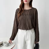 ウェーブ柄ブラウス シアートップス 長袖 | COCOMOMO | 詳細画像22