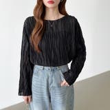 ウェーブ柄ブラウス シアートップス 長袖 | COCOMOMO | 詳細画像23