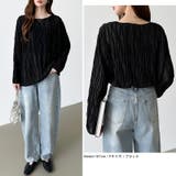 ウェーブ柄ブラウス シアートップス 長袖 | COCOMOMO | 詳細画像26