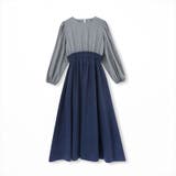 ワンピース ドッキングワンピース 異素材切り替え | COCOMOMO | 詳細画像24 