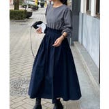 ワンピース ドッキングワンピース 異素材切り替え | COCOMOMO | 詳細画像4 