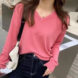 vネックニット カラーニット オフィスカジュアル | COCOMOMO | 詳細画像7 