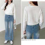 vネックニット カラーニット オフィスカジュアル | COCOMOMO | 詳細画像28 