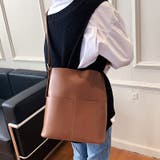 フェイクレザーショルダーバッグ スクエアバッグ バッグ | COCOMOMO | 詳細画像6