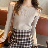 ニットセーター 長袖リブニット 着回しニット | COCOMOMO | 詳細画像10