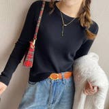 ニットセーター 長袖リブニット 着回しニット | COCOMOMO | 詳細画像20