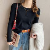 ニットセーター 長袖リブニット 着回しニット | COCOMOMO | 詳細画像22