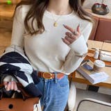 ニットセーター 長袖リブニット 着回しニット | COCOMOMO | 詳細画像7