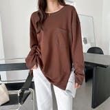 配色ステッチカットソー オーバーサイズ ロンt | COCOMOMO | 詳細画像11