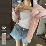 ピンク | ストライプシャツ オーバーサイズ レトロシャツ | COCOMOMO