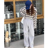 ボーダーロンT オーバーサイズ 長袖カットソー | COCOMOMO | 詳細画像15