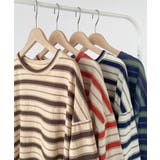 ボーダーロンT オーバーサイズ 長袖カットソー | COCOMOMO | 詳細画像17