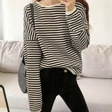 ボーダーカットソー ロンT オーバーサイズ | COCOMOMO | 詳細画像11 