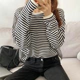 ボーダーカットソー ロンT オーバーサイズ | COCOMOMO | 詳細画像6 