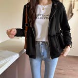 フリルパーカー ペプラムフリル フード付きパーカー | COCOMOMO | 詳細画像2 