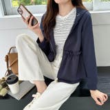 フリルパーカー ペプラムフリル フード付きパーカー | COCOMOMO | 詳細画像8 