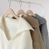 クロップドニットセーター ボリュームスリーブ セーター | COCOMOMO | 詳細画像12 