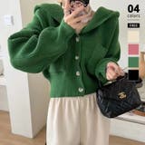 フーディニットカーディガン カーディガン ショートトップス | COCOMOMO | 詳細画像1 