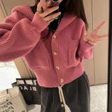 フーディニットカーディガン カーディガン ショートトップス | COCOMOMO | 詳細画像10 