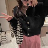 フーディニットカーディガン カーディガン ショートトップス | COCOMOMO | 詳細画像3 