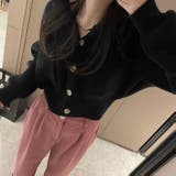 フーディニットカーディガン カーディガン ショートトップス | COCOMOMO | 詳細画像4 