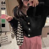 ブラック | フーディニットカーディガン カーディガン ショートトップス | COCOMOMO