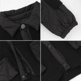 異素材ドッキングジャケット キルティングジャケット ドッキングニット | COCOMOMO | 詳細画像15 