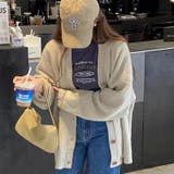 オーバーサイズカーディガン ニットカーディガン 柔らかチクチクしない | COCOMOMO | 詳細画像5