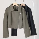 ライダースジャケット フェイクレザージャケット アウター | COCOMOMO | 詳細画像15