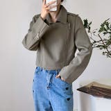 ライダースジャケット フェイクレザージャケット アウター | COCOMOMO | 詳細画像6