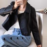 ライダースジャケット フェイクレザージャケット アウター | COCOMOMO | 詳細画像8