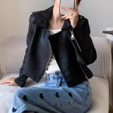 ライダースジャケット フェイクレザージャケット アウター | COCOMOMO | 詳細画像9