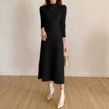 ハイネックニットワンピース ロングワンピース リブニット | COCOMOMO | 詳細画像15 