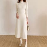 ハイネックニットワンピース ロングワンピース リブニット | COCOMOMO | 詳細画像4 