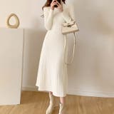 ハイネックニットワンピース ロングワンピース リブニット | COCOMOMO | 詳細画像5 