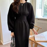 ハイウエストワンピース バルーンスリーブ ウエストマークワンピース | COCOMOMO | 詳細画像7 