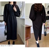 ハイウエストワンピース バルーンスリーブ ウエストマークワンピース | COCOMOMO | 詳細画像9 