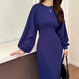 ハイウエストワンピース バルーンスリーブ ウエストマークワンピース | COCOMOMO | 詳細画像2 