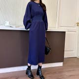 ハイウエストワンピース バルーンスリーブ ウエストマークワンピース | COCOMOMO | 詳細画像3 