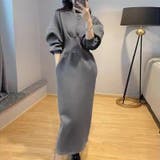 ハイウエストワンピース バルーンスリーブ ウエストマークワンピース | COCOMOMO | 詳細画像11 