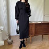 ハイウエストワンピース バルーンスリーブ ウエストマークワンピース | COCOMOMO | 詳細画像8 