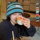 グリーン | ニット帽 マルチカラー ニットキャップ | COCOMOMO