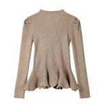 ペプラムニット チュニック パワショルトップス | COCOMOMO | 詳細画像35