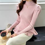 ペプラムニット チュニック パワショルトップス | COCOMOMO | 詳細画像14