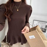 ペプラムニット チュニック パワショルトップス | COCOMOMO | 詳細画像19