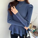 ペプラムニット チュニック パワショルトップス | COCOMOMO | 詳細画像27