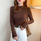 メロウトップス 配色ステッチカットソー メロウフリルハイネック | COCOMOMO | 詳細画像11 