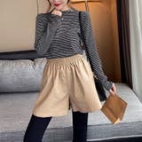 ボーダー長袖カットソー ハイネック ボーダーロンt | COCOMOMO | 詳細画像10 