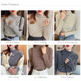 ボーダー長袖カットソー ハイネック ボーダーロンt | COCOMOMO | 詳細画像18 