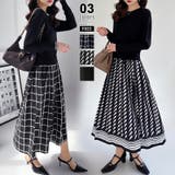 切り替えワンピース ニットワンピース 異素材切り替え | COCOMOMO | 詳細画像1 